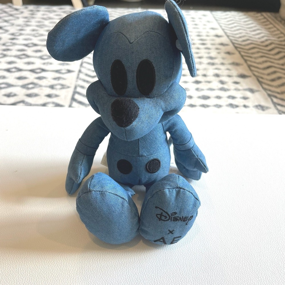 Disney x American Eagle Mickey Mouse Denim Plush Special Edition Blue AEO Toy